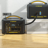 VTOMAN Jump 2200 Tragbare Powerstation - 1548Wh/2200W (Spitze 4400W) LiFePO4 Batterie Solar generatoren,Mobile Stromspeicher mit Erweiterbare Kapazität auf 3096Wh, Dual PD 100W Typ-C Anschlüsse